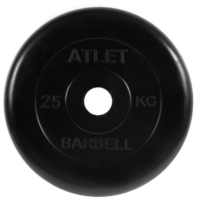 Диск обрезиненный 25 кг Barbell Atlet MB-AtletB51-25