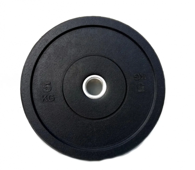 Бамперный диск для кроссфита Fitnessport  черный RCP21 (5 кг)