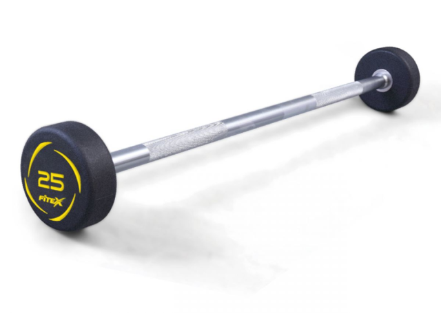 Комплект полиуретановых фиксированных штанг Fitex Pro FTX-414, 10-45кг (10 шт) Комплект полиуретановых фиксированных штанг Fitex Pro FTX-414, 10-45кг (10 шт)