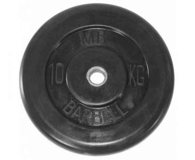 Диск обрезиненный литой 10 кг Barbell MB-PltB31-10