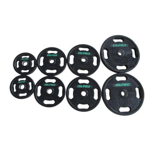 Диск обрезиненный с хватами OKPRO OK2009E (5 кг)