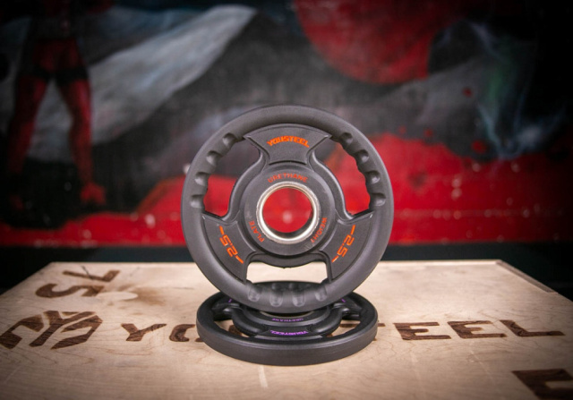 Диск YOUSTEEL TPU 25 kg , 3 HANDLE TPU WEIGHT PLATE, арт. OK2035A-25