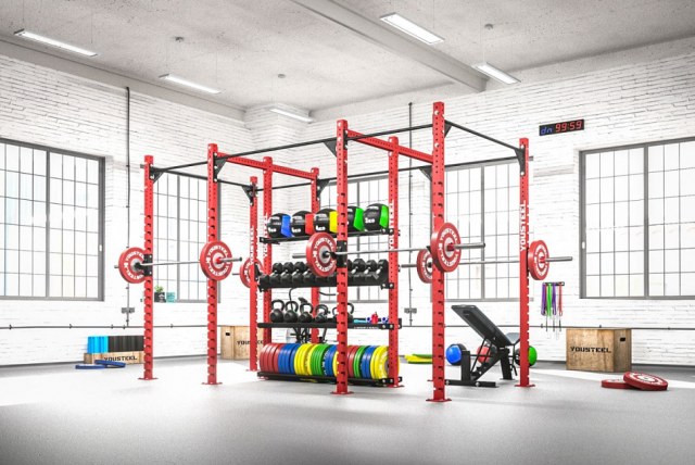 Многофункциональная силовая рама YOUSTEEL HARD ФР-4000 со стеллажем