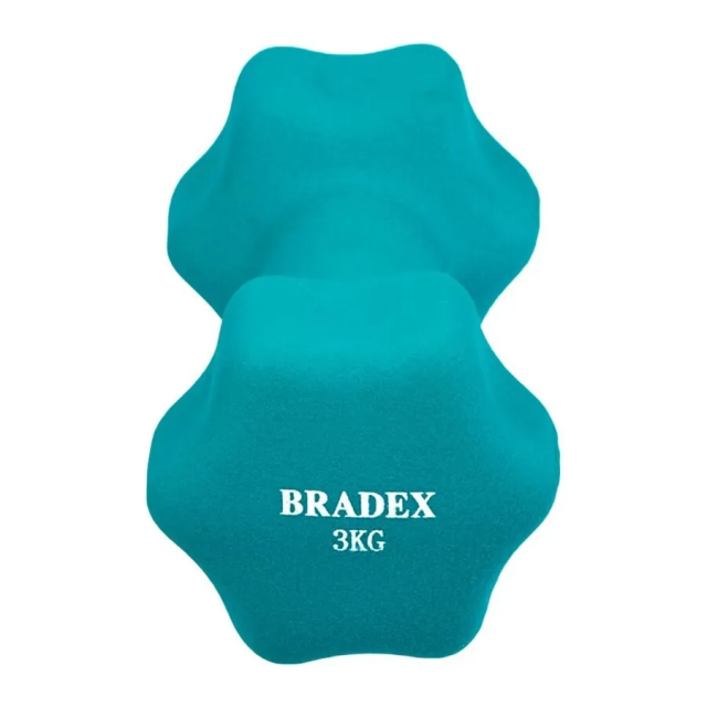 Набор гантелей неопреновых Bradex SF 0866 3 кг, голубые, 2 шт Набор гантелей неопреновых Bradex SF 0866 3 кг, голубые, 2 шт