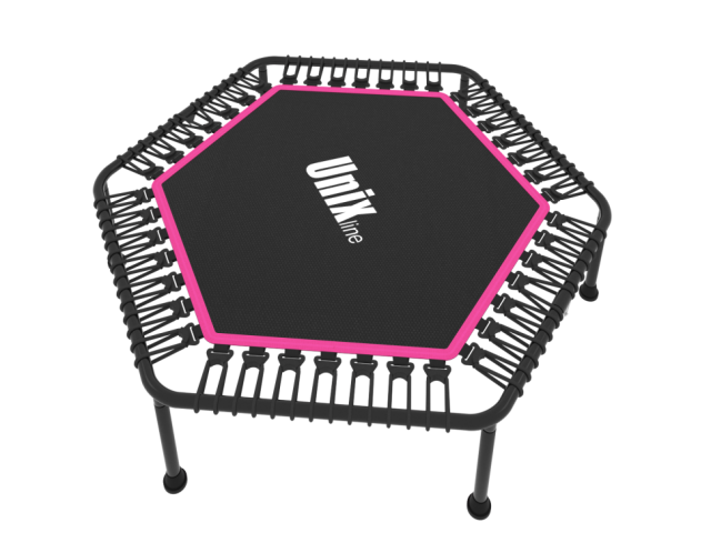 Батут UNIX Line FITNESS Lite Pink, 130 см