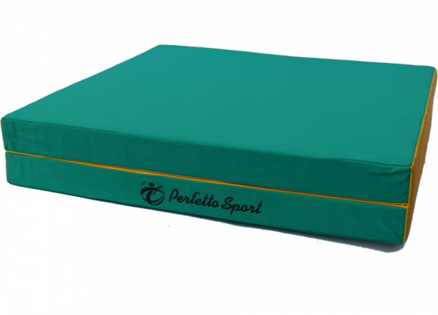 Мат PERFETTO SPORT № 8 (100 х 200 х 10), складной, 1 сложения, зелёно/жёлтый