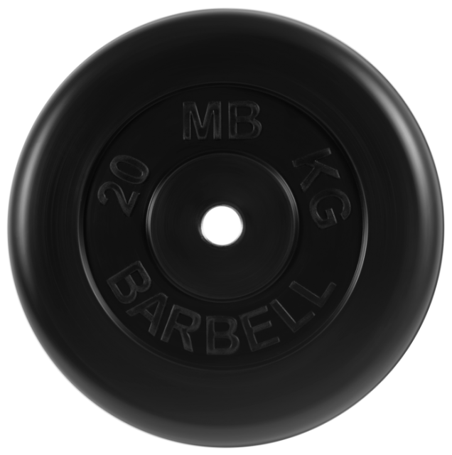 Диск обрезиненный литой 20 кг Barbell MB-PltB31-20