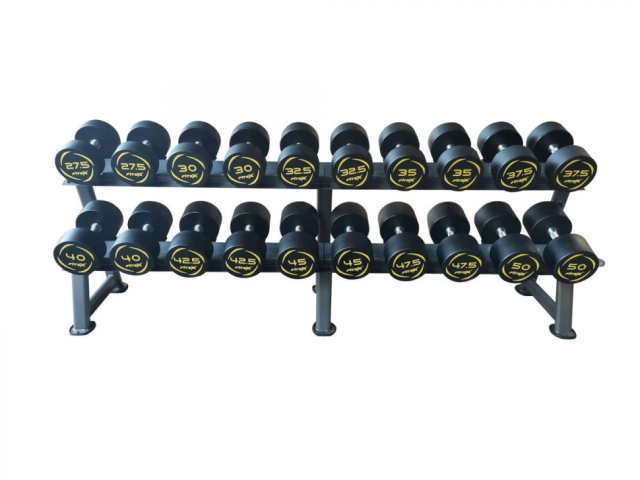 Комплект полиуретановых гантелей Fitex Pro FTX-413.1 со стойкой, 27,5-50кг (10 пар) Комплект полиуретановых гантелей Fitex Pro FTX-413.1 со стойкой, 27,5-50кг (10 пар)
