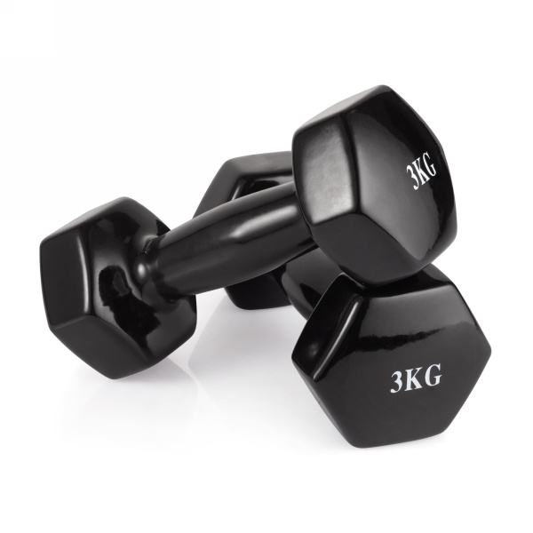 Гантель неразборная 3 кг. винил VictoryFit VF-DV030