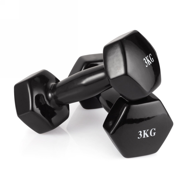 Гантель неразборная 3 кг. винил VictoryFit VF-DV030