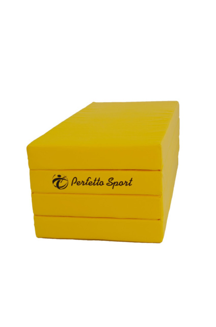 Мат PERFETTO SPORT № 5 (100 х 200 х 10), складной, 3 сложения, жёлтый