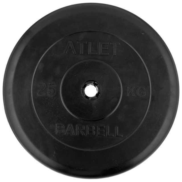 Диск обрезиненный литой 25 кг Barbell Atlet MB-AtletB26-25