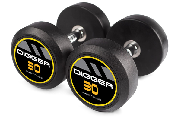 Комплект обрезиненных гантелей 5 пар от 27,5 до 37,5 кг HD51D2A-27,5-37,5