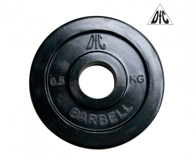 Диск обрезиненный DFC, чёрный, 31 мм, 0,5 кг