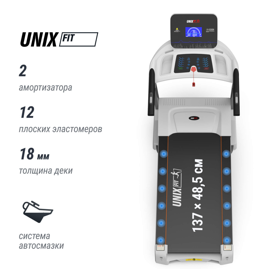 Беговая дорожка UNIX Fit MX-910 AC белый