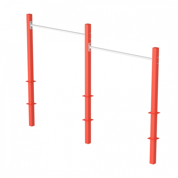 Перекладины стационарные разноуровневые Iron King S604 90/110