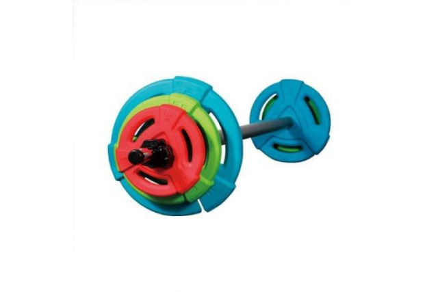 Штанга для аэробики Live Pro Studio Rubber Barbell Set (гриф, 3 пары цветных обрезиненных дисков, 2  Штанга для аэробики Live Pro Studio Rubber Barbell Set (гриф, 3 пары цветных обрезиненных дисков, 2