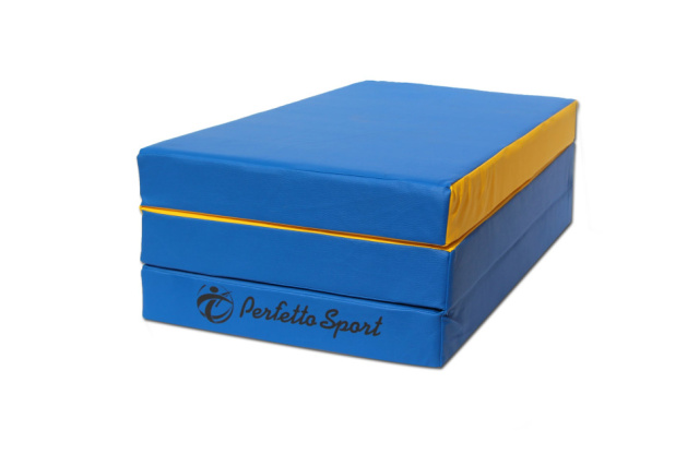 Мат PERFETTO SPORT № 4 (100 х 150 х 10), складной, сине/жёлтый