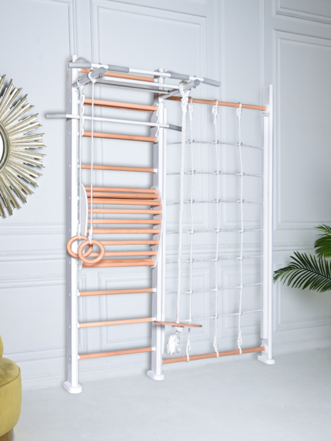 ДСК PERFETTO SPORT "Scala in legno con rete 1" bianco-naturale PS-128