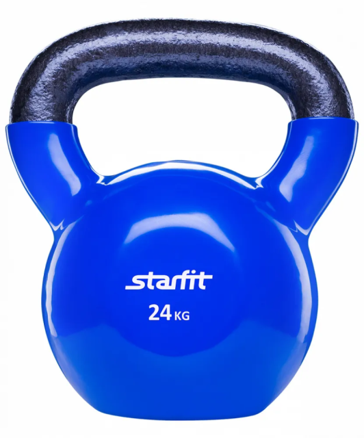 Гиря виниловая STARFIT DB-401 24 кг, темно-синяя Гиря виниловая STARFIT DB-401 24 кг, темно-синяя