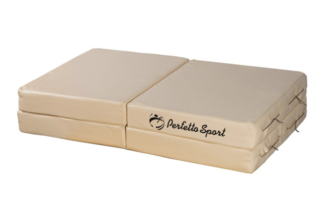 Мат PERFETTO SPORT № 11 (100 х 100 х 10), складной, 4 сложения, бежевый