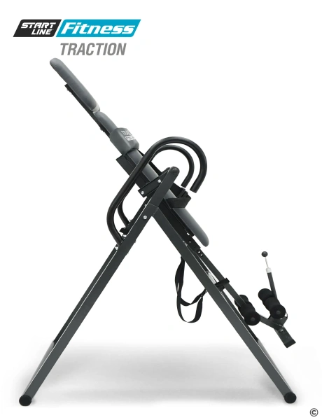 Инверсионный стол TRACTION серо-серебристый с подушкой