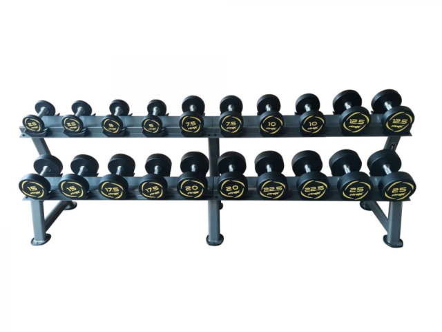 Комплект полиуретановых гантелей Fitex Pro FTX-412.1 со стойкой, 2,5-25кг (10 пар) Комплект полиуретановых гантелей Fitex Pro FTX-412.1 со стойкой, 2,5-25кг (10 пар)