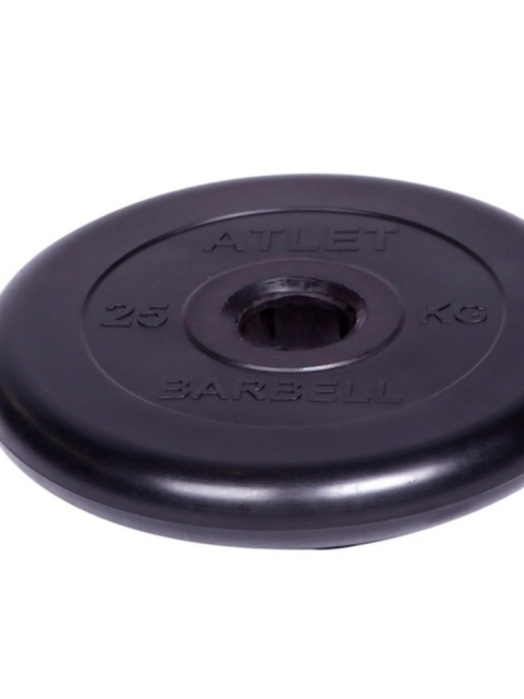 Диск обрезиненный "Barbell" d 51 мм чёрный 25,0 кг