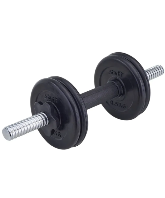 Гантель разборная обрезиненная STARFIT DB-716, 3 кг Гантель разборная обрезиненная STARFIT DB-716, 3 кг