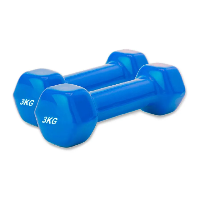 Набор гантелей обрезиненных Bradex SF 0601 3 кг, синие. 2 шт Набор гантелей обрезиненных Bradex SF 0601 3 кг, синие. 2 шт