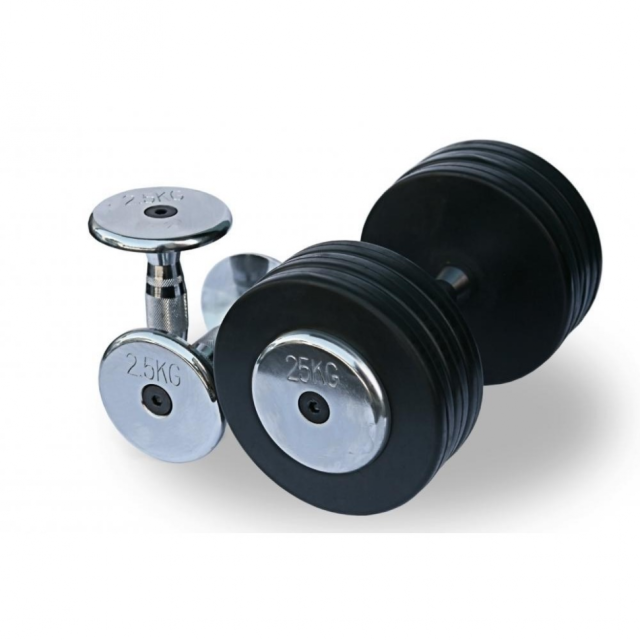 Обрезиненный гантельный ряд Fitnessport FDS-03 (2.5-60 кг)