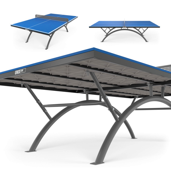 Антивандальный теннисный стол UNIX Line 14 mm SMC синий, серый