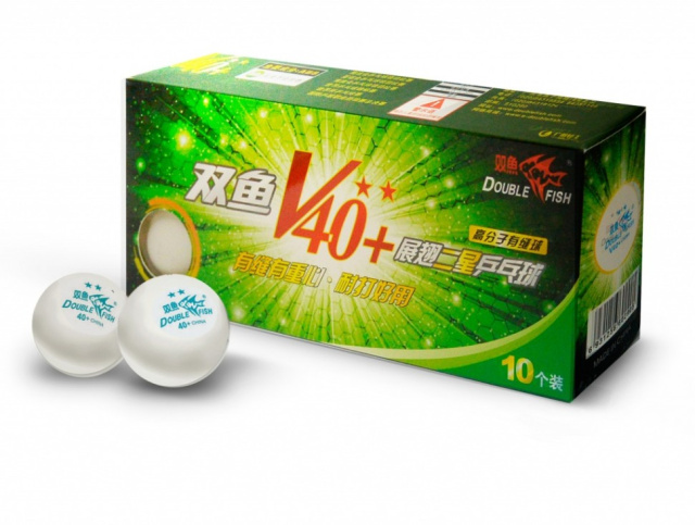 Мячи Double Fish 40+ Two star 2* Volant (10 шт.) Мячи Double Fish 40+ Two star 2* Volant (10 шт.)