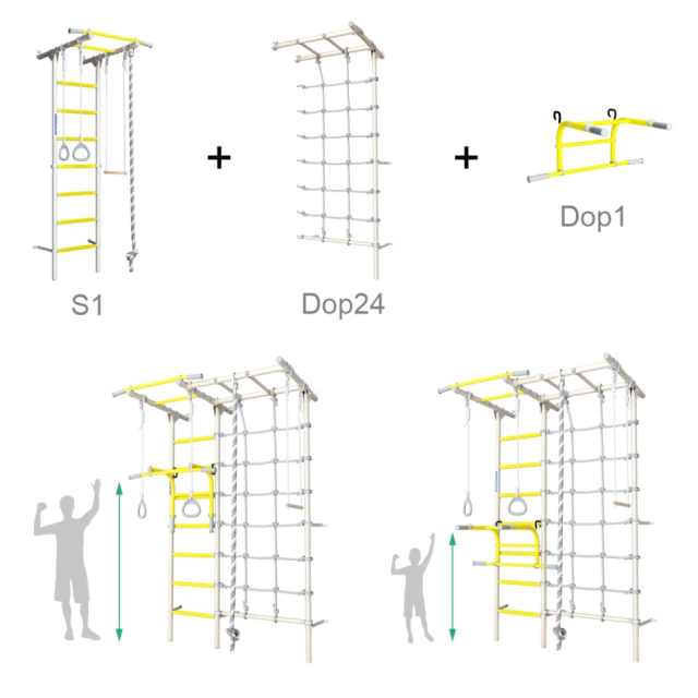 Шведская стенка ROMANA S1 (белый прованс)