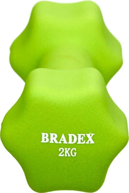 Гантель неопреновая Bradex, 2 кг, салатовая Гантель неопреновая Bradex, 2 кг, салатовая