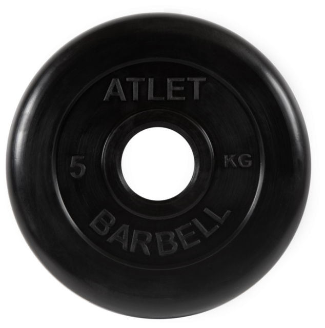 Диск обрезиненный 5 кг Barbell Atlet MB-AtletB51-5