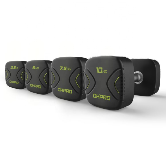 Гантельный ряд полиуретановый OKPRO OK1036D от 27,5 кг до 50 кг (10 пар)