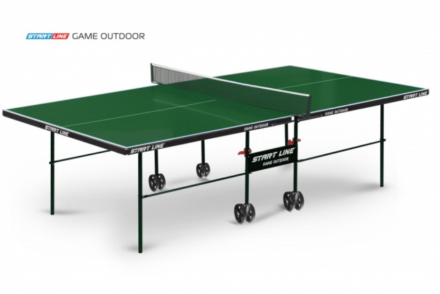 Теннисный стол Start line Game Outdoor (зеленый/с сеткой) Теннисный стол Start line Game Outdoor (зеленый/с сеткой)