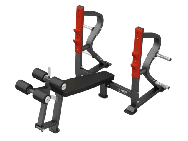 Олимпийская скамья с отрицательным наклоном для жима Smith DH028