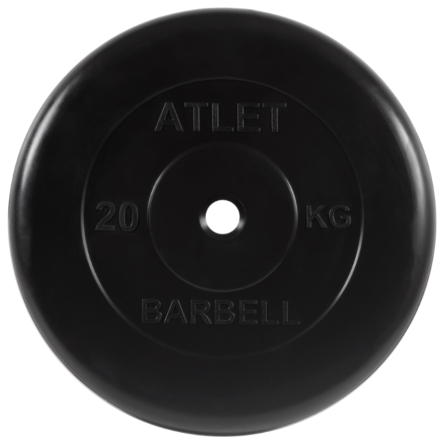 Диск олимпийский Barbell d 51 мм, чёрный, 5 кг