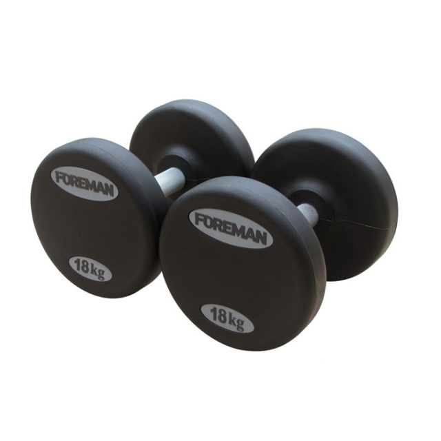 Гантели фиксированные обрезиненные FOREMAN AU Rubber KG Dumbbells, 10 кг Гантели фиксированные обрезиненные FOREMAN AU Rubber KG Dumbbells, 10 кг