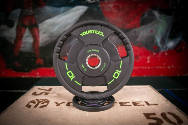 Диск YOUSTEEL TPU 10 kg , 3 HANDLE TPU WEIGHT PLATE, арт. OK2035A-10