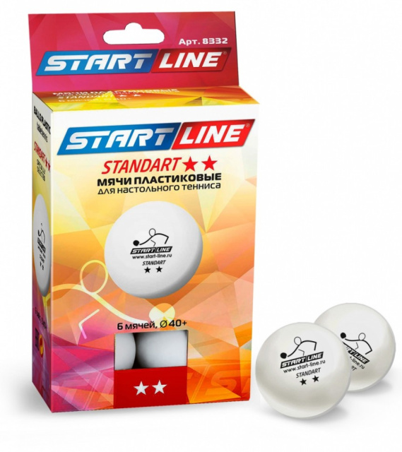 Мячи Start line Standart 2* New (6 шт.) Мячи Start line Standart 2* New (6 шт.)