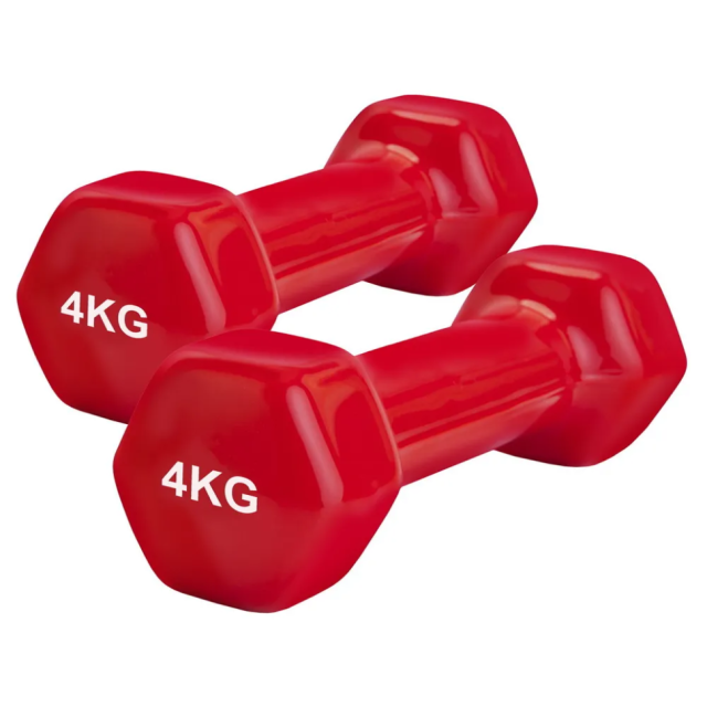 Набор гантелей обрезиненных Bradex SF 0869 4 кг, красные, 2 шт. Набор гантелей обрезиненных Bradex SF 0869 4 кг, красные, 2 шт.