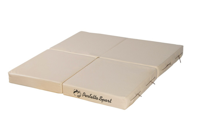 Мат PERFETTO SPORT № 11 (100 х 100 х 10), складной, 4 сложения, бежевый