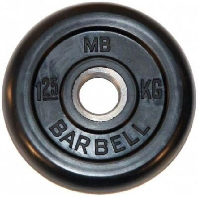 Диск обрезиненный литой 1,25 кг Barbell MB-PltB31-1,25