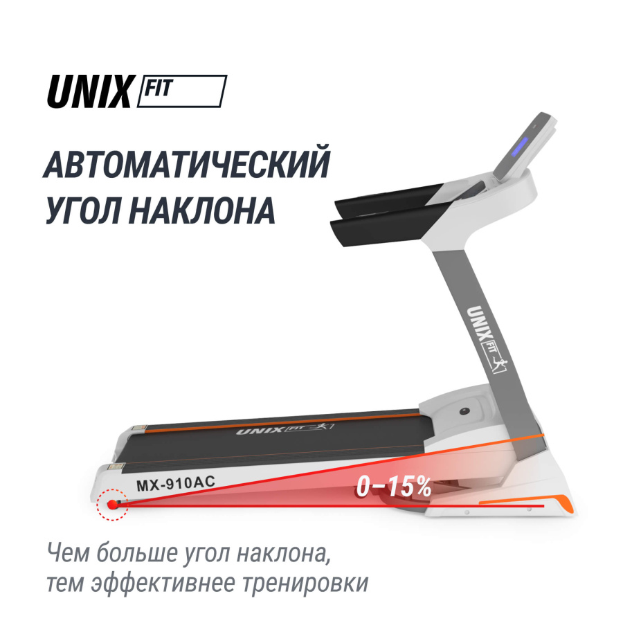 Беговая дорожка UNIX Fit MX-910 AC белый