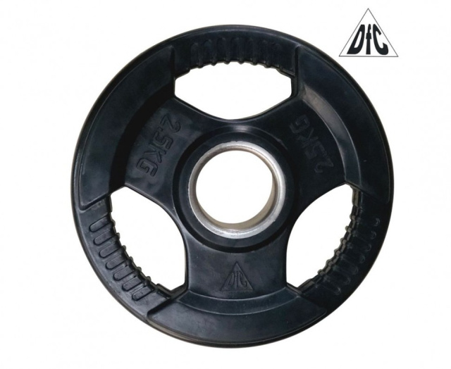 Диск обрезиненный DFC, чёрный, с хватом, 51 мм, 2,5 кг