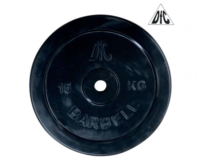 Диск обрезиненный DFC, чёрный, 26 мм, 15 кг