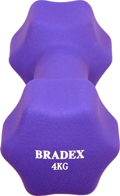 Гантель неопреновая Bradex, 4 кг, фиолетовая Гантель неопреновая Bradex, 4 кг, фиолетовая